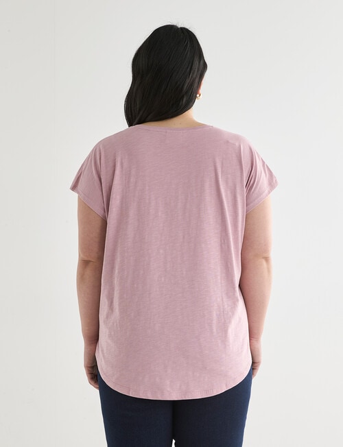Studio Curve Organic Cotton Short Sleeve Boxy Tee, Blush Daisy Garden product photo View 02 L