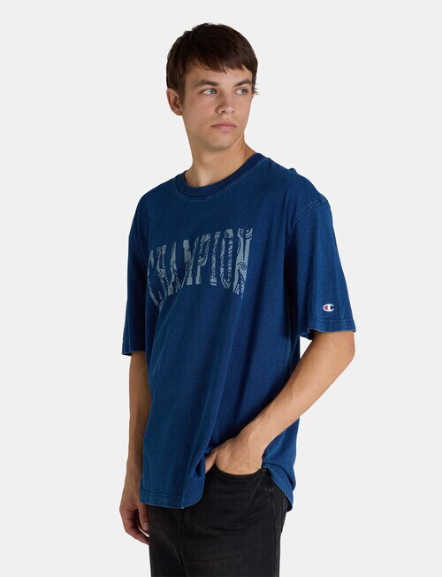 Champion Rochester Vintage Wash Tee, Indigo Dye product photo View 02 L