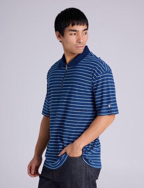 Champion Rochester Vintage Wash Polo, Indigo Dye product photo View 02 L