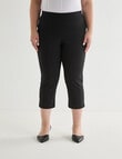 Studio Curve Bengaline Seam Detail Crop Pant, Black product photo
