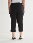 Studio Curve Bengaline Seam Detail Crop Pant, Black product photo View 02 S
