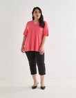 Studio Curve Bengaline Seam Detail Crop Pant, Black product photo View 03 S