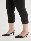 Studio Curve Bengaline Seam Detail Crop Pant, Black product photo View 04 S