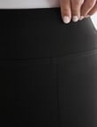 Studio Curve Bengaline Seam Detail Crop Pant, Black product photo View 05 S