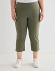 Studio Curve Bengaline Seam Detail Crop Pant, Foliage product photo