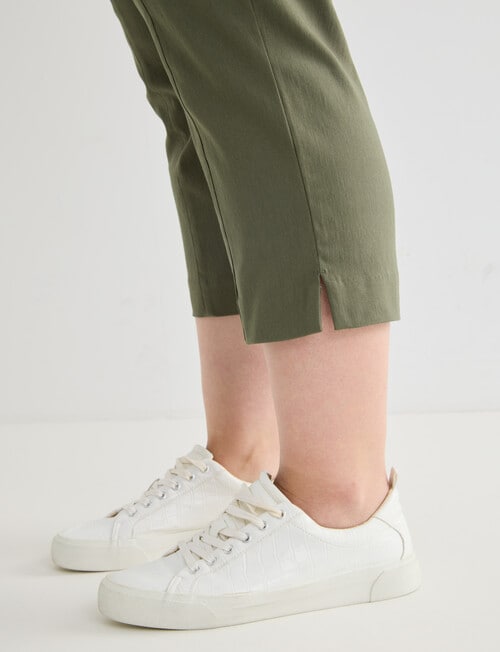 Studio Curve Bengaline Seam Detail Crop Pant, Foliage product photo View 04 L