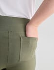 Studio Curve Bengaline Seam Detail Crop Pant, Foliage product photo View 05 S