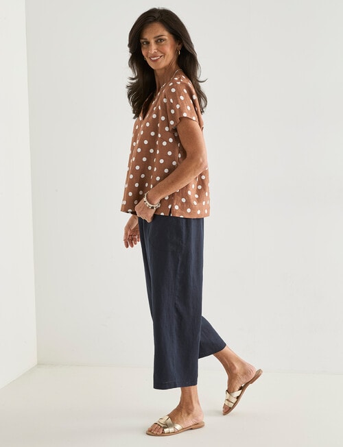 Ella J Linen Top, Copper Spot product photo View 05 L
