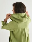 Ella J Linen Hooded Jacket, Moss product photo View 07 S