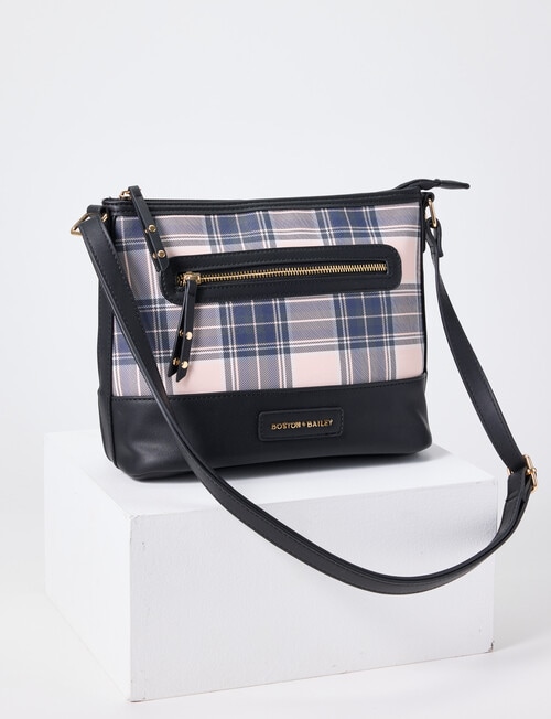 Boston + Bailey Printed Crossbody, Blush Check product photo