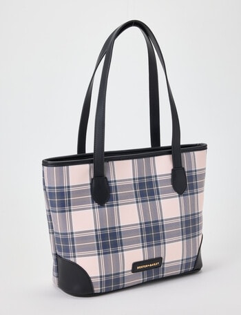 Boston + Bailey Printed Tote, Blush Check product photo