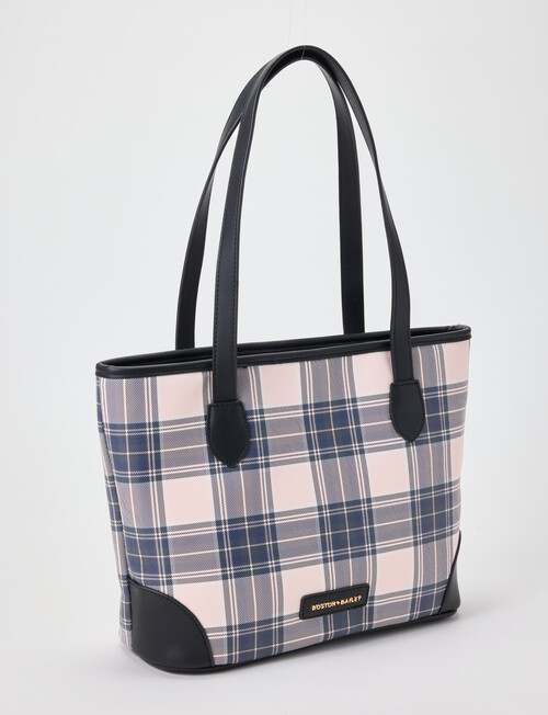 Boston + Bailey Printed Tote, Blush Check product photo