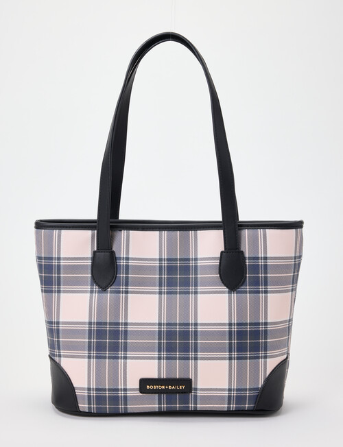 Boston + Bailey Printed Tote, Blush Check product photo View 04 L