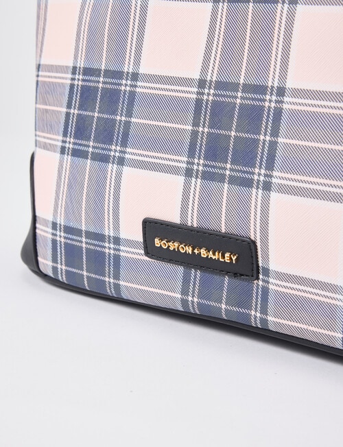 Boston + Bailey Printed Tote, Blush Check product photo View 08 L