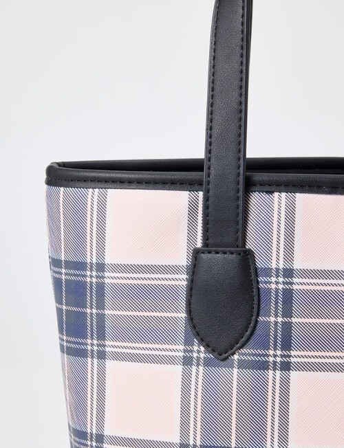 Boston + Bailey Printed Tote, Blush Check product photo View 09 L
