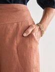 Ella J Linen Crop Pant, Copper product photo View 05 S