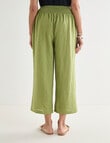 Ella J Linen Crop Pant, Moss product photo View 02 S