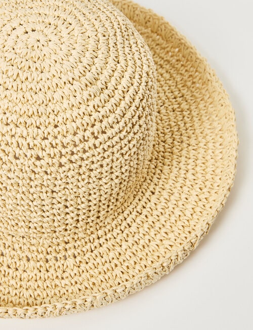 Zest Resort Crochet Bucket Hat, Natural product photo View 02 L