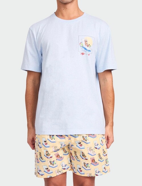 Mitch Dowd Doggy Loungin Short PJ Set, Sand product photo