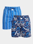 Mitch Dowd Surf 68 Cotton Woven Sleep Short, Blue product photo