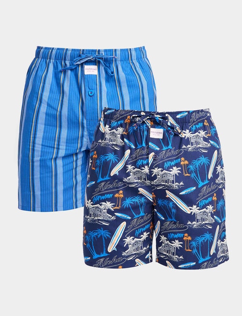 Mitch Dowd Surf 68 Cotton Woven Sleep Short, Blue product photo