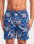 Mitch Dowd Surf 68 Cotton Woven Sleep Short, Blue product photo View 02 S