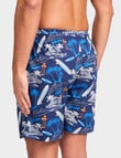 Mitch Dowd Surf 68 Cotton Woven Sleep Short, Blue product photo View 03 S