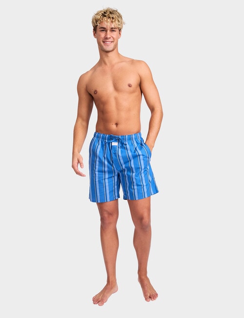 Mitch Dowd Surf 68 Cotton Woven Sleep Short, Blue product photo View 06 L