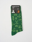 Mazzoni Golf Icons Bamboo-blend Crew Sock, Green product photo View 02 S