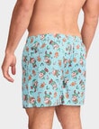 Mitch Dowd Guilty Elf Cotton Woven Christmas Boxer, Aqua product photo View 02 S
