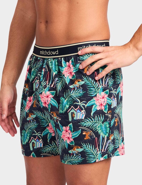 Mitch Dowd Palmy Pooches Knit Boxer, Multicolour product photo View 03 L