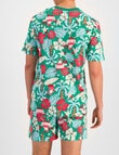 Bonds Surfing Santa Christmas Sleep Tee, Surfing Santa Green product photo View 02 S