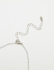 Whistle Enamel Ring Necklace, Blue & Silver Tone product photo View 02 S