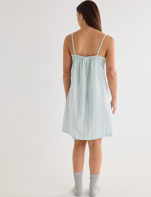 Mineral Sleep Nightie, Mint Stripe product photo View 02 L