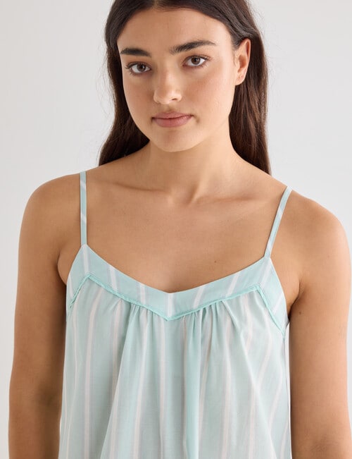 Mineral Sleep Nightie, Mint Stripe product photo View 04 L