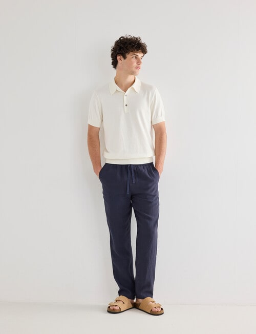 Gasoline Savant Knit Polo Shirt, White product photo View 03 L