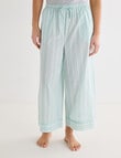 Mineral Sleep Cropped Pant, Mint Stripe product photo