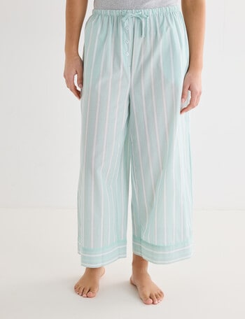 Mineral Sleep Cropped Pant, Mint Stripe product photo