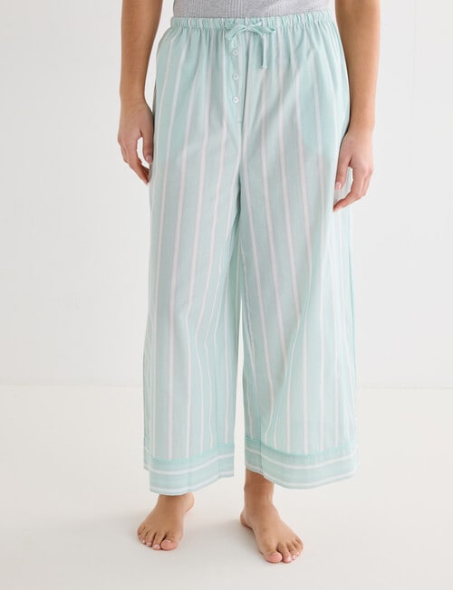 Mineral Sleep Cropped Pant, Mint Stripe product photo