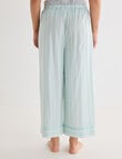 Mineral Sleep Cropped Pant, Mint Stripe product photo View 02 S