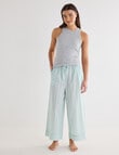 Mineral Sleep Cropped Pant, Mint Stripe product photo View 03 S