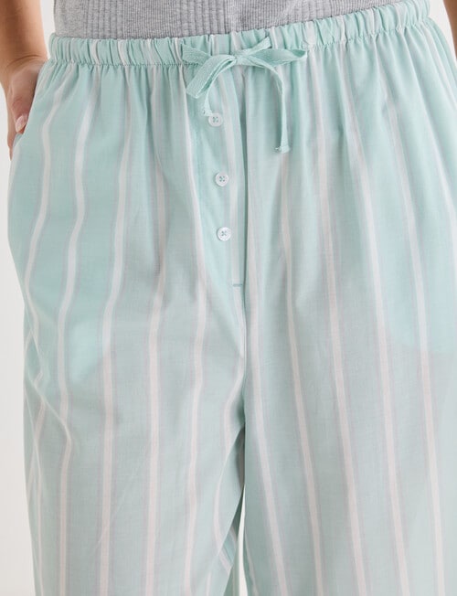 Mineral Sleep Cropped Pant, Mint Stripe product photo View 04 L