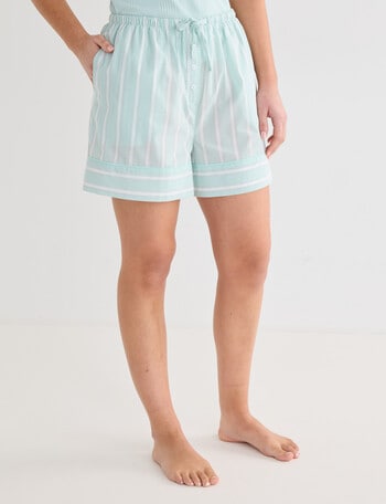 Mineral Sleep Short, Mint Stripe product photo