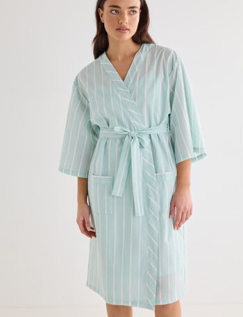 Mineral Sleep Robe, Mint Stripe product photo