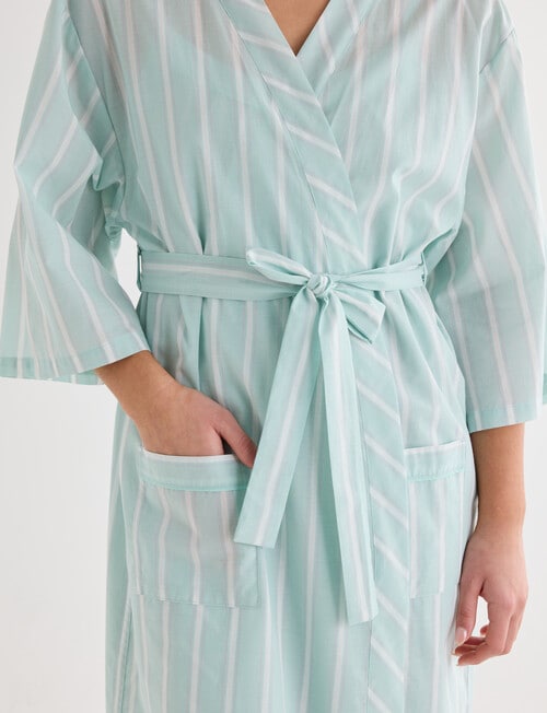 Mineral Sleep Robe, Mint Stripe product photo View 04 L