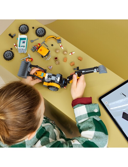 LEGO City City Yellow Backhoe Loader Construction, 60480 product photo View 04 L