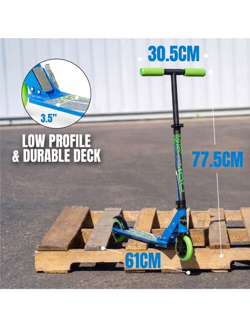 MADD Carve Flow 100 Scooter, Dark Blue & Green product photo View 04 L