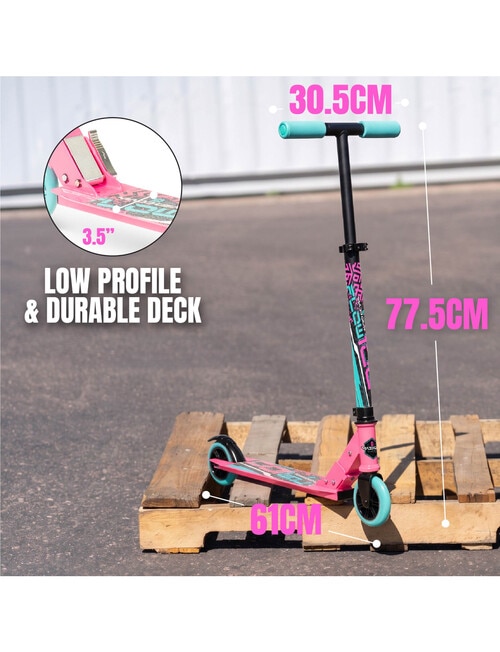 MADD Carve Flow 100 Scooter, Pink & Teal product photo View 04 L