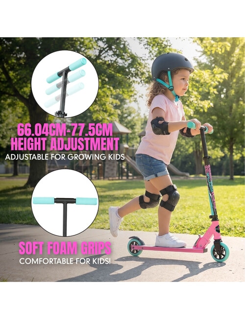 MADD Carve Flow 100 Scooter, Pink & Teal product photo View 05 L