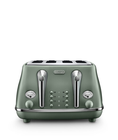 DeLonghi Icona Capitals 4 Slice Toaster, Green, CTOC4003.MG - Toasters
